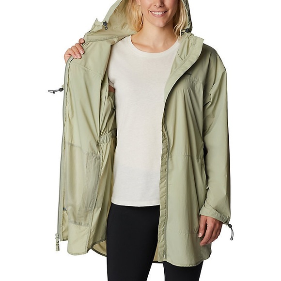 Columbia Women's Parkette Long Wind Jacket Green Size Large NWT - Picture 5 of 9